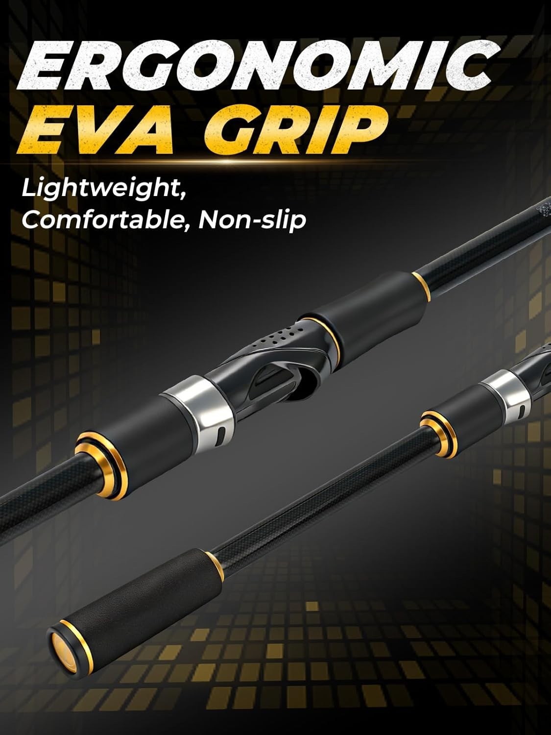 Travel Fishing Rod, Telescopic & 4-Piece Portable 24T Carbon Fiber Rod, Stain…
