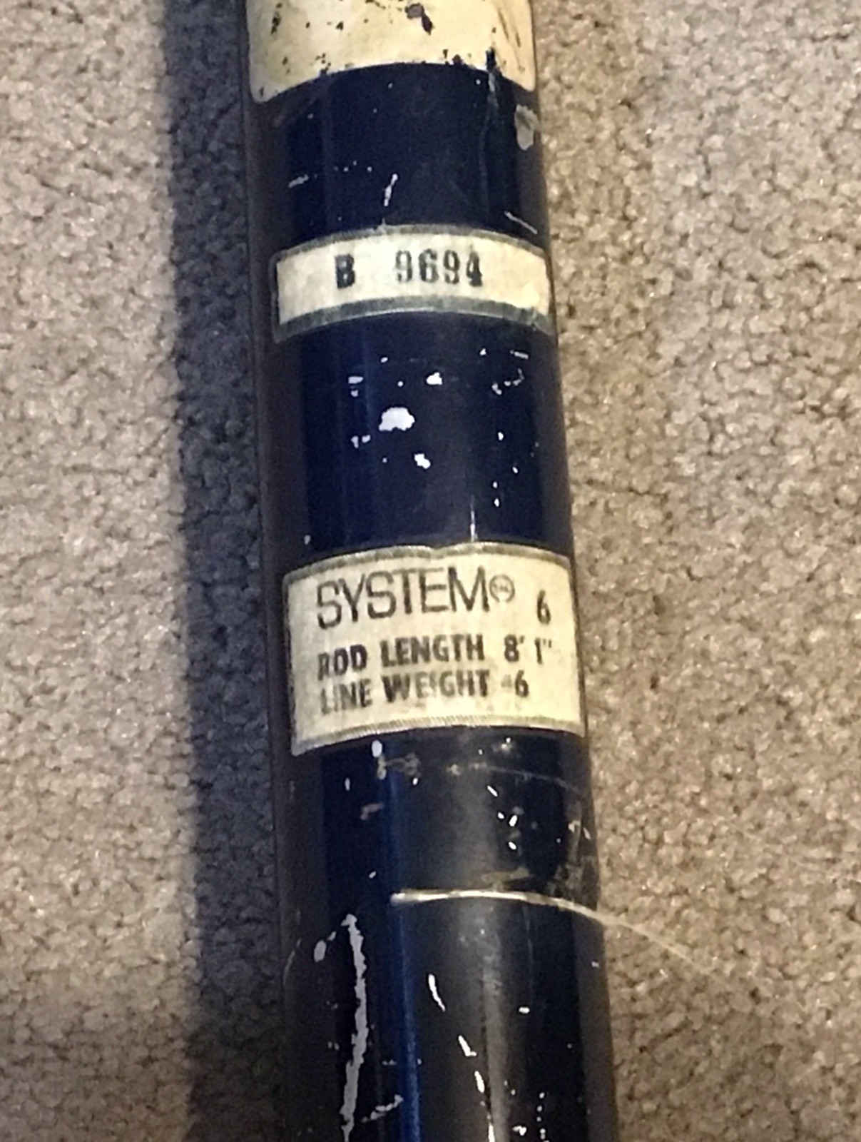 Scientific Anglers System 6 Fiberglass Fly Rod 8’1”6wt Tube & Sock NICE Lot A3