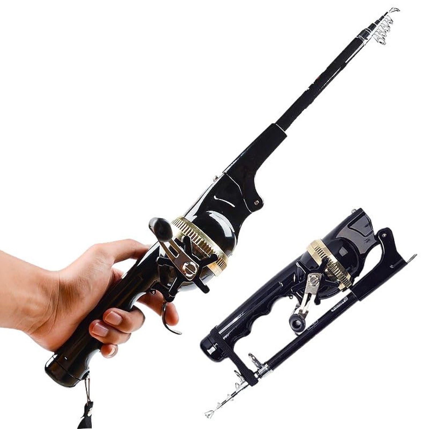 Mini Fishing Rod and Pocket Fishing Rod & Reel Combo – Collapsible Telescopic…