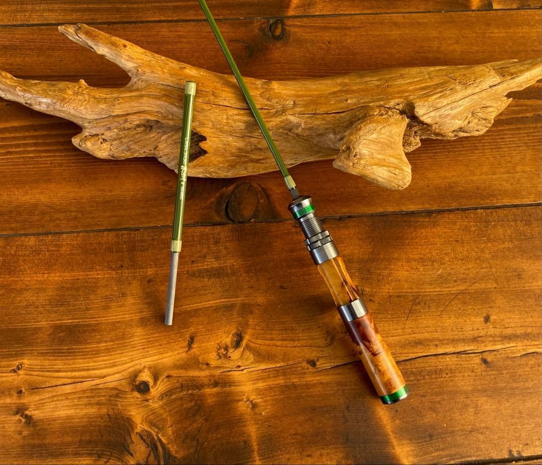 Adjustable Trout Fishing Rod 4-Section 5ft/5ft6in Wood Grip Packable Lightweight