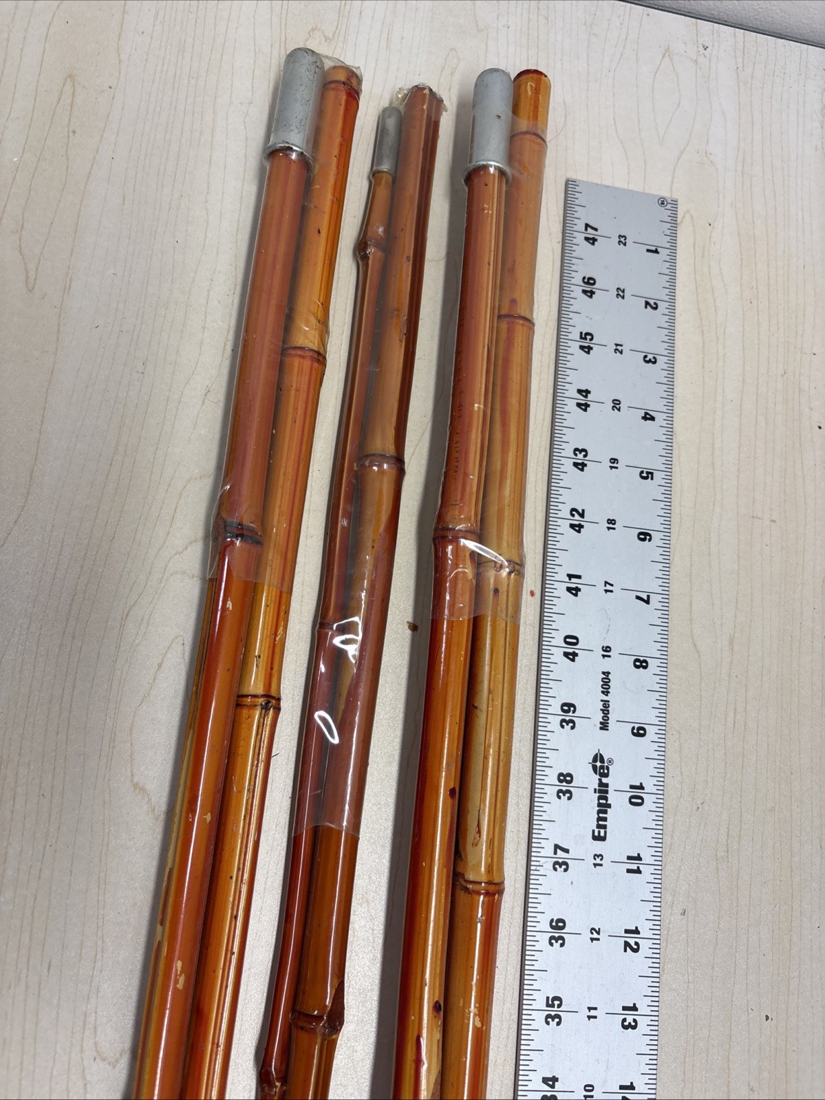 Lot of 3, B’n’M’s 8 & 12 Ft Jointed Bamboo Poles 2&3 Piece, BnMs TL82 L123 READ