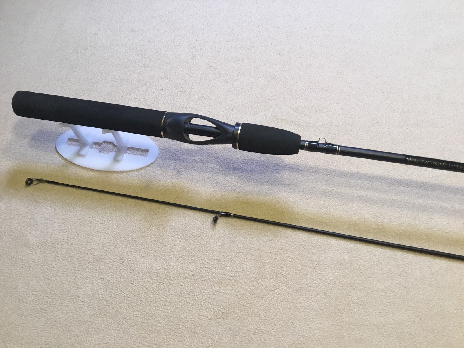 Zebco Z-glass 562 ML 2 Piece Bait Cast Fishing Rod Zac-562ML 5’6” Med Light.