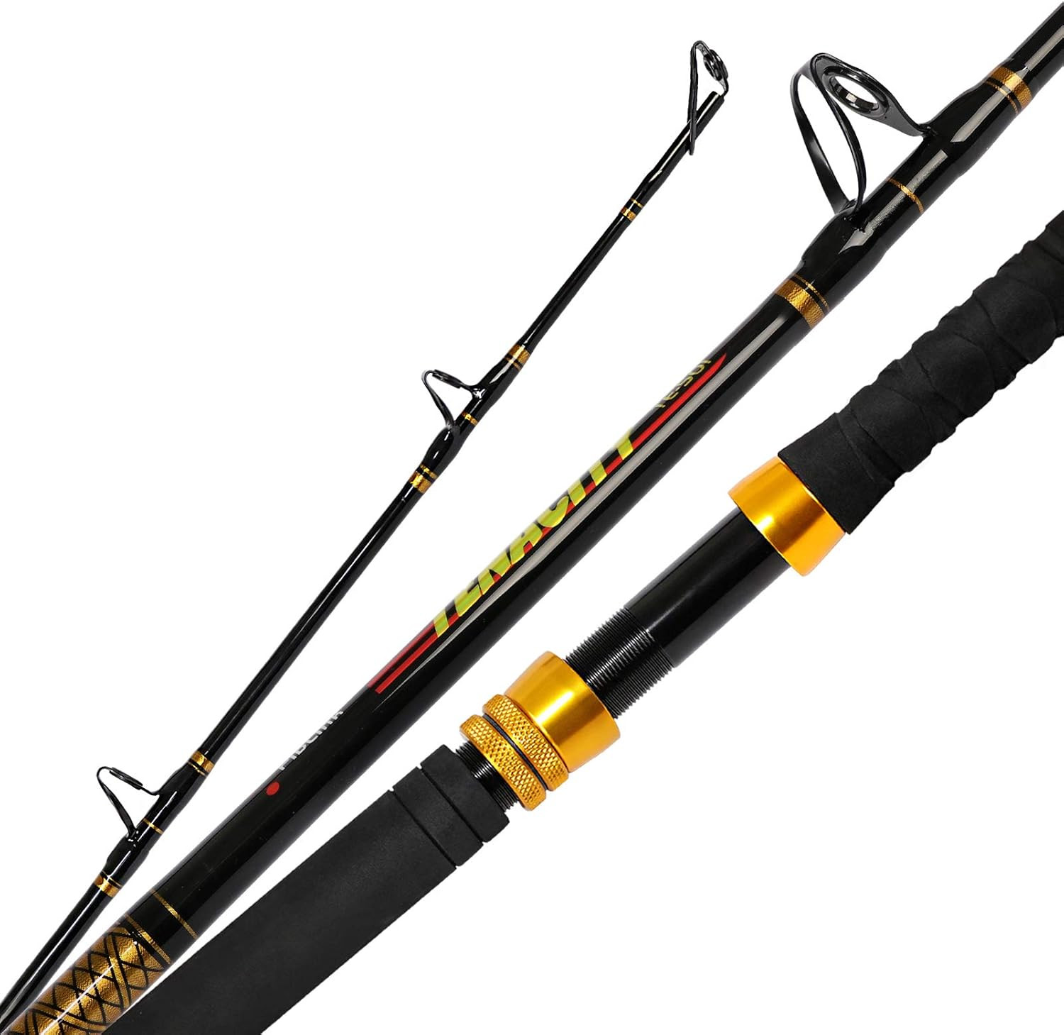 Fishing Trolling Rod – 1/2 Piece Saltwater Offshore Rod – Heavy Duty Boat Fishin