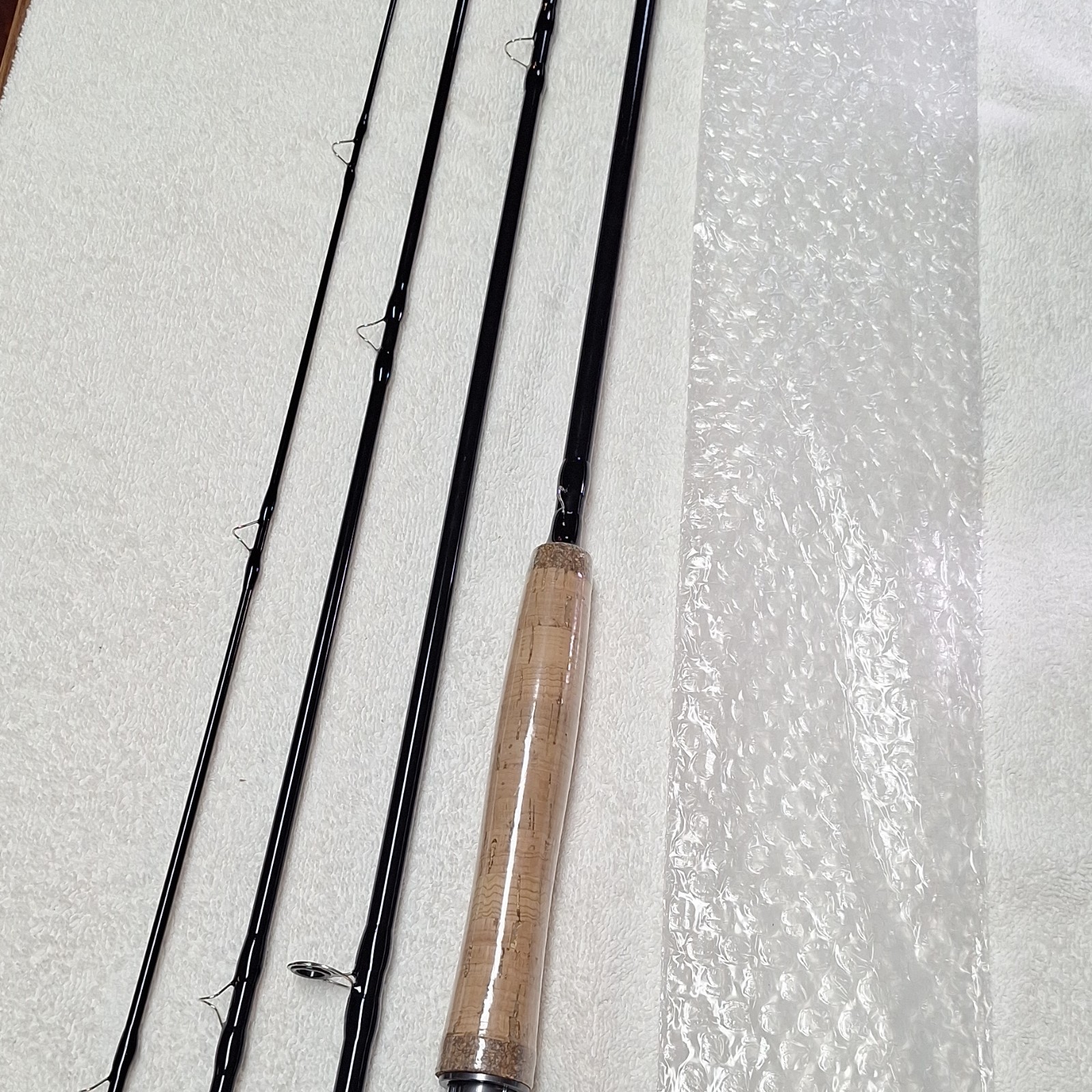 Premium Fishing Rod 4-Section 9′ , 5/6wt Black Carbon Fiber Graphite Fly Rod