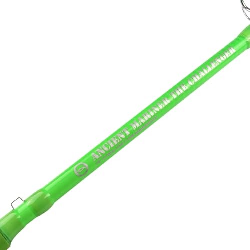 Catfish Fishing Rods 7’6 Glow in The Dark The Challenger Casting Rod, Green