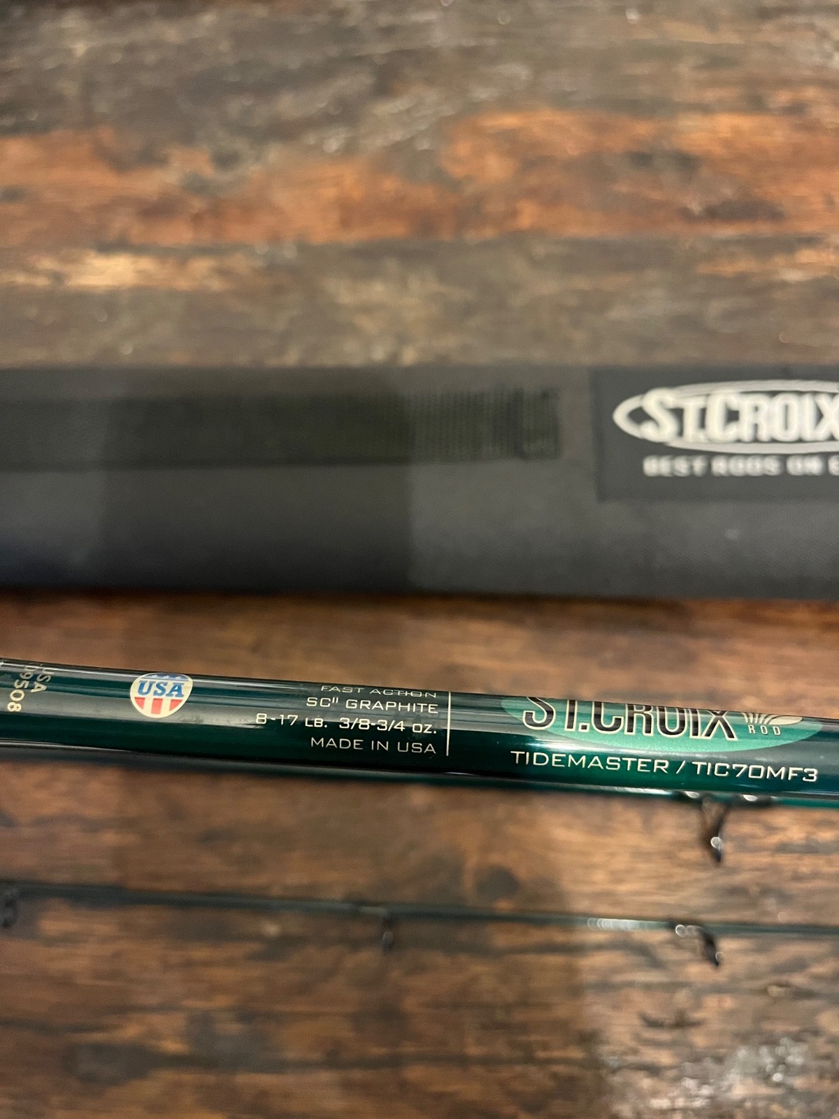 st croix tidemaster saltwater casting rod, 3 piece medium action