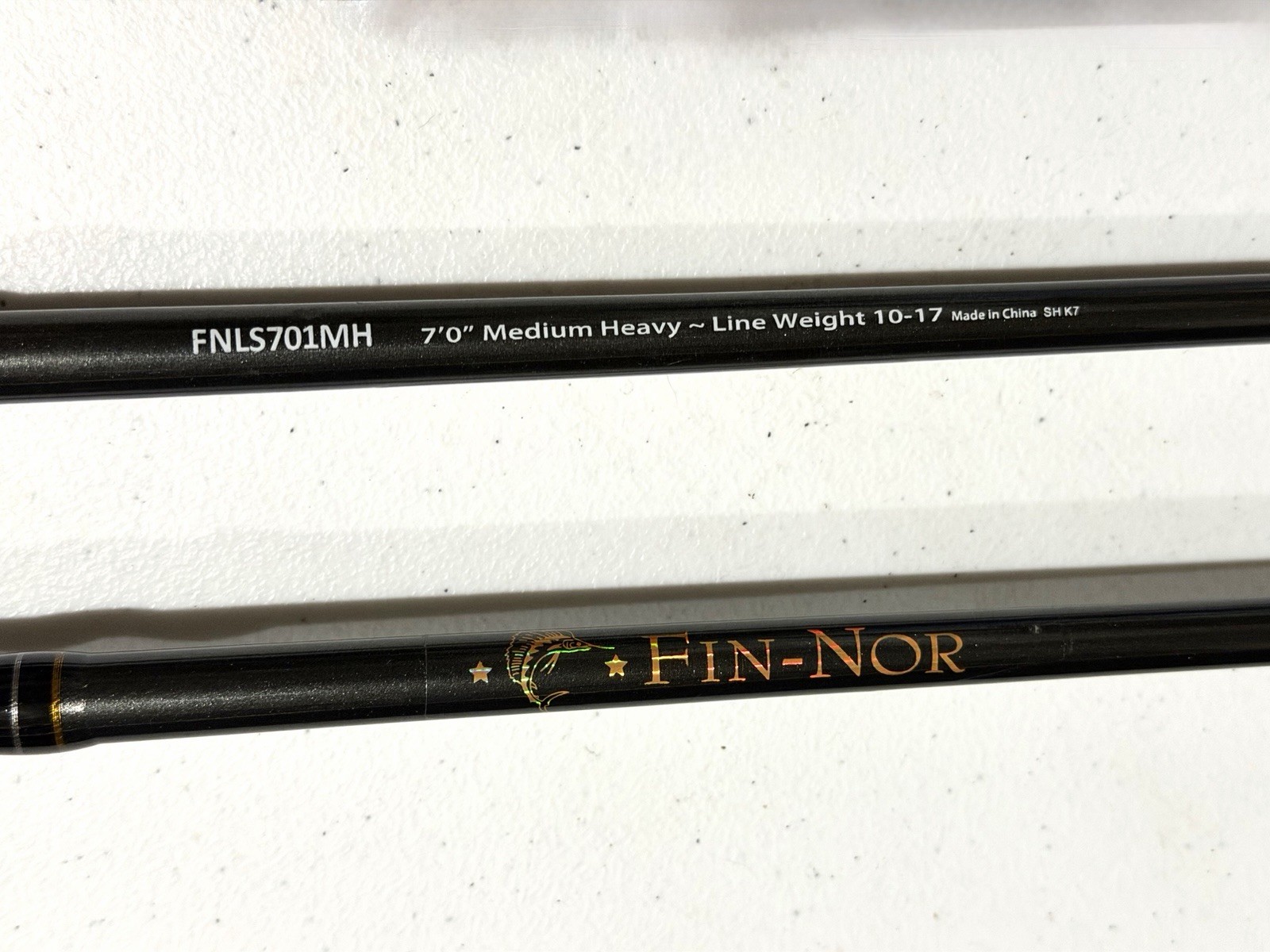 LOT of 2 – Fin-Nor LETHAL 7 Ft Spinning Rods – Saltwater Freshwater