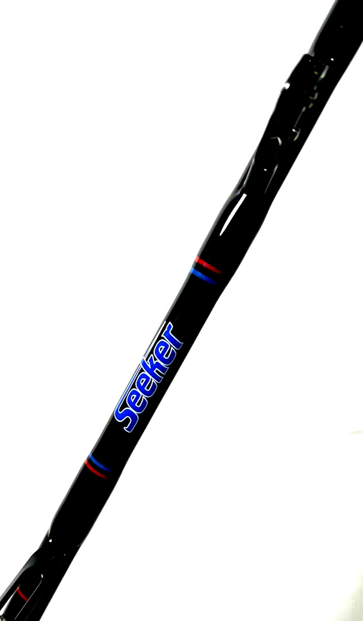 Seeker G 6463XXH-6 1/4 AR Black Steel Graphite 80-100Lb Roller G Fishing Rod USA
