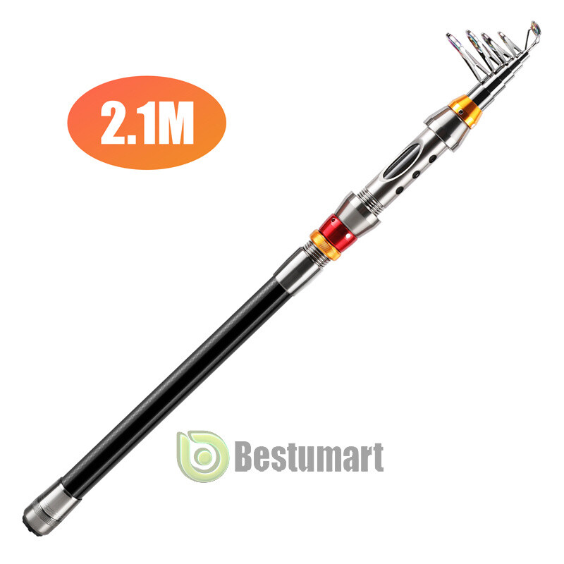 Telescopic Fishing Pole Spinning Rod Carbon Fiber Medium Fast Lightweight 9f 12f