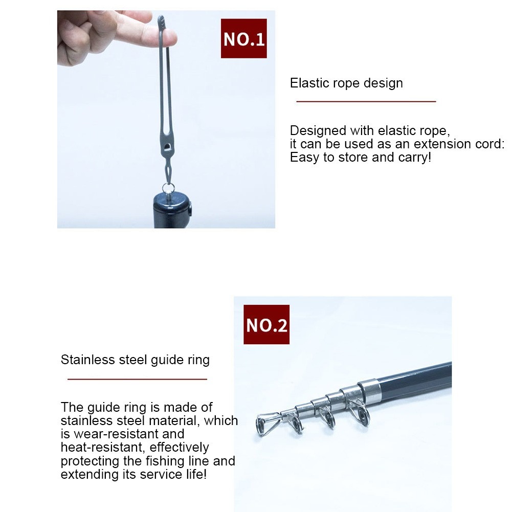 Compact Fishing Gear Folding Fishing Rod Smooth Reel System Fishing At The Beach