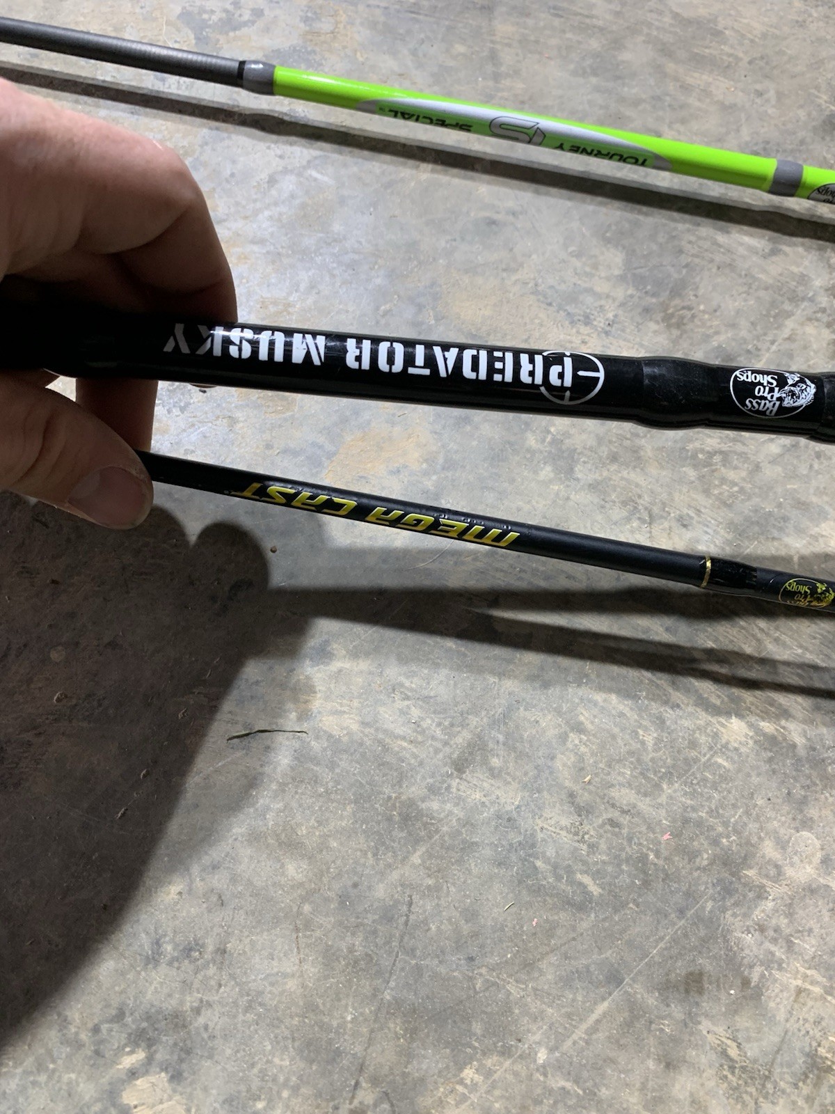 LOT OF 10 BASS PRO SHOPS FISHING RODS (BROKEN)