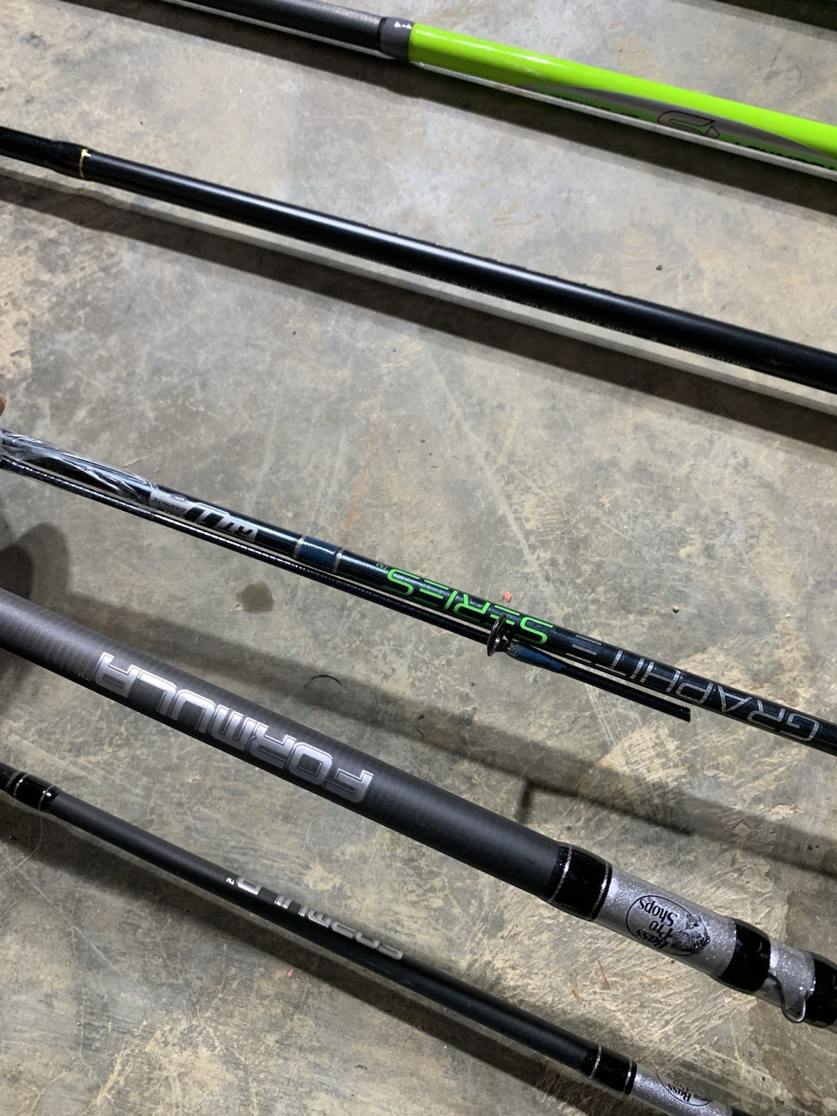 LOT OF 10 BASS PRO SHOPS FISHING RODS (BROKEN)