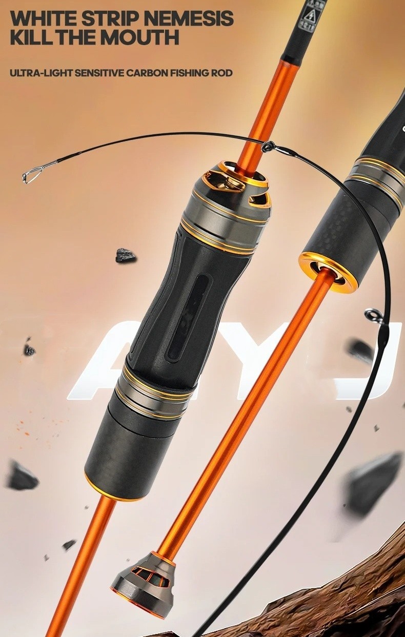 Fishing Rod Carbon Fiber Spinning Casting Poles Lure Rod 2 Sections Fast Actions