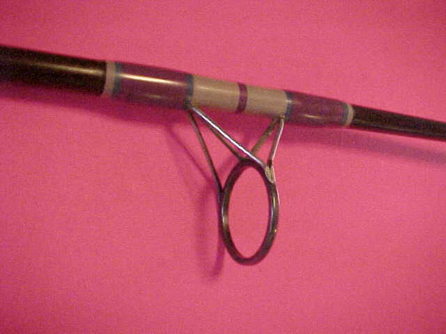 CUSTOM WRAPPED TRULINE 7 FOOT 6 1/2 INCH 15 TO 25 POUND CLASS SPINNING ROD L@@KE