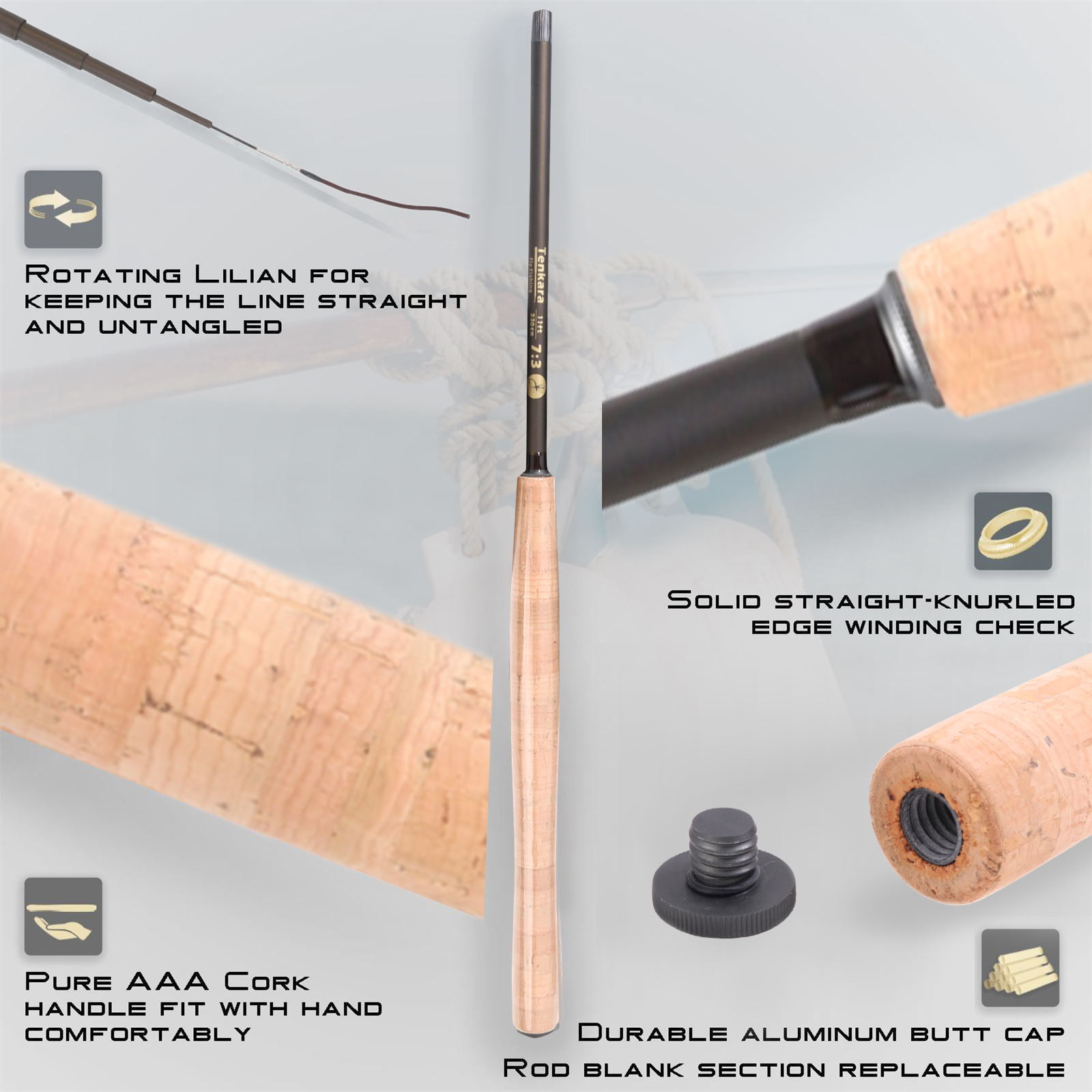 Maxcatch Tenkara Rod 9/10/11/12/13FT Fly Fishing Rod 7:3 Action Telescoping Rod