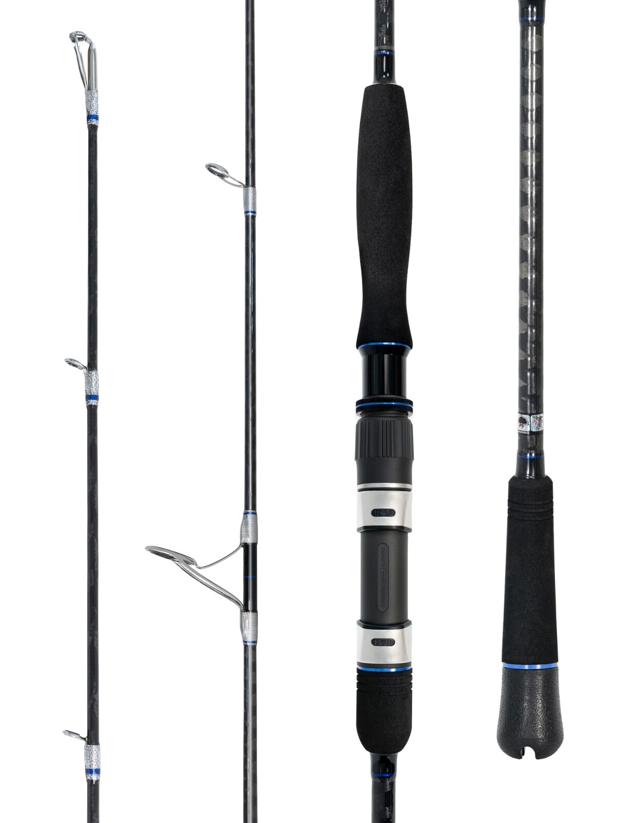BLUEWING 1pc Spinning Rod & Casting Rod Carbon Fiber Fishing Pole US Seller