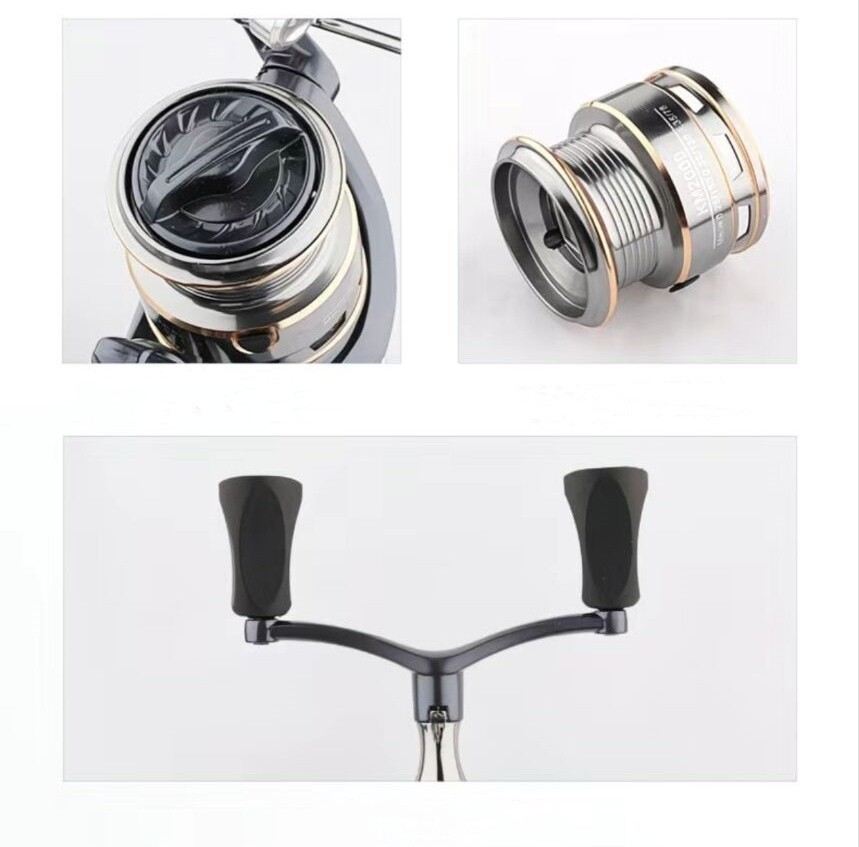 Fishing Rod Reel Combo Carbon Fiber Spinning Rod and 5.2:1 Gear Ratio Bait Reel