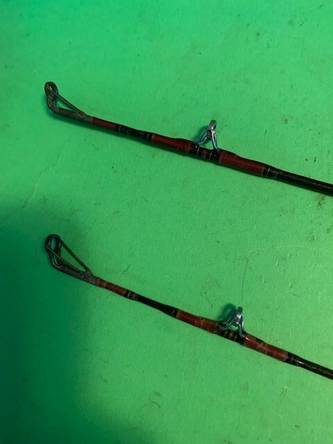 MATCHING PAIR OF 2 DAIWA SEALINE POWERLIFT 7 FOOT CONVENTIONAL FISHING RODS