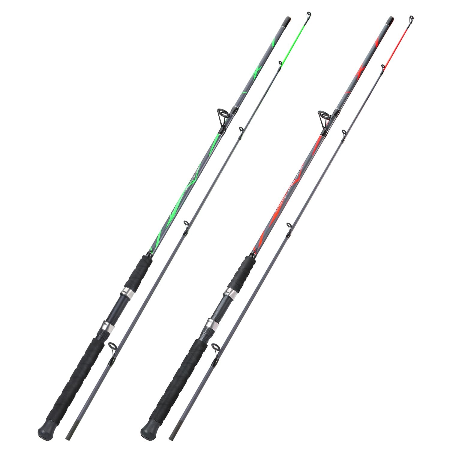 Sougayilang Spinning Rods 7ft Carbon Glass Composite Fishing Pole 2-Pack Green R