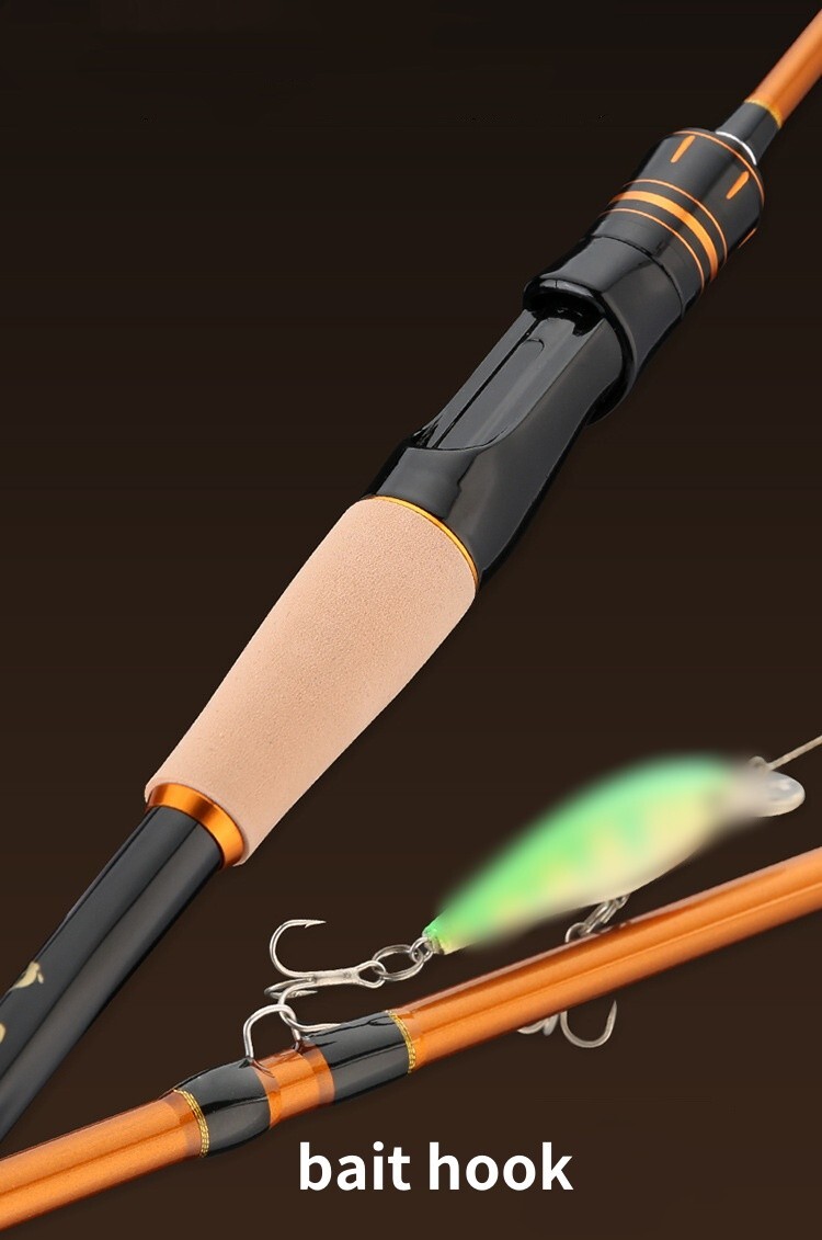 Trout Fishing Rod Carbon Fiber Spinning/casting Rod Fishing Pole 2 Sections Fast
