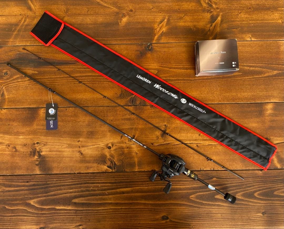 Bass Fishing Set 6ft Carbon Bait Rod Finesse Reel Used