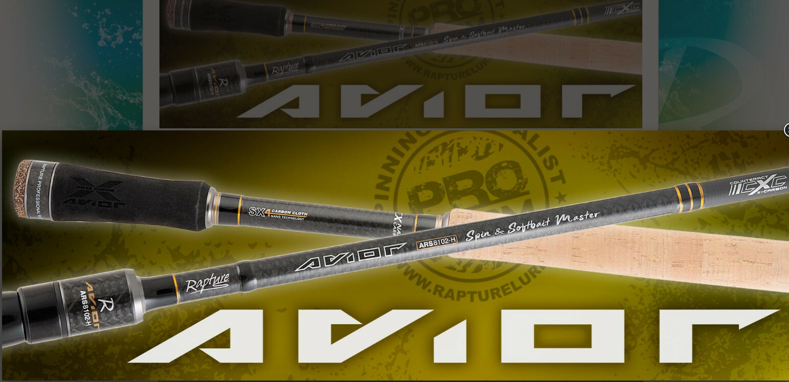 Rapture Avior 2.4 and 2.7m Soft bait and hard lure Bass 10-28g 10lb line ex dem0
