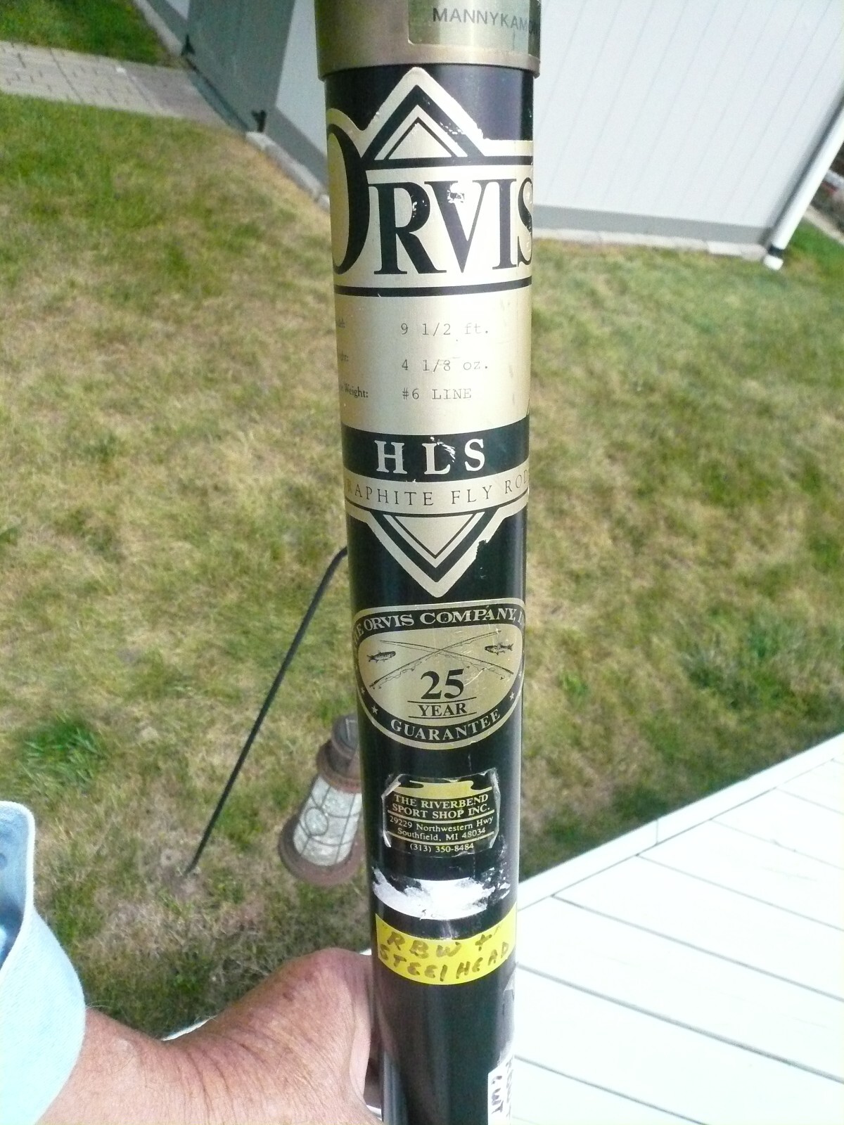 ORVIS FLY ROD 6 WT. 9 1/2 FT RAINBOW+STEELHEAD ROD ,2 PIECE ,TUBE+SOCK READ!