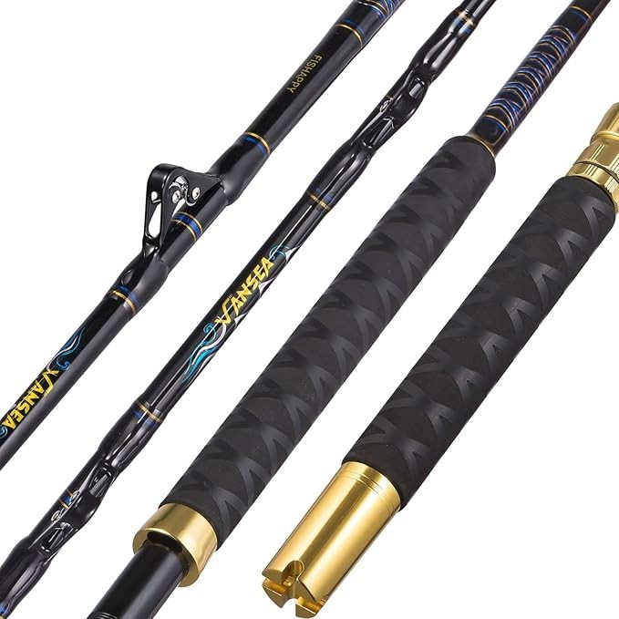 FISHAPPY Saltwater Offshore Straight Butt Trolling Rod 61 inch 80-120 lb