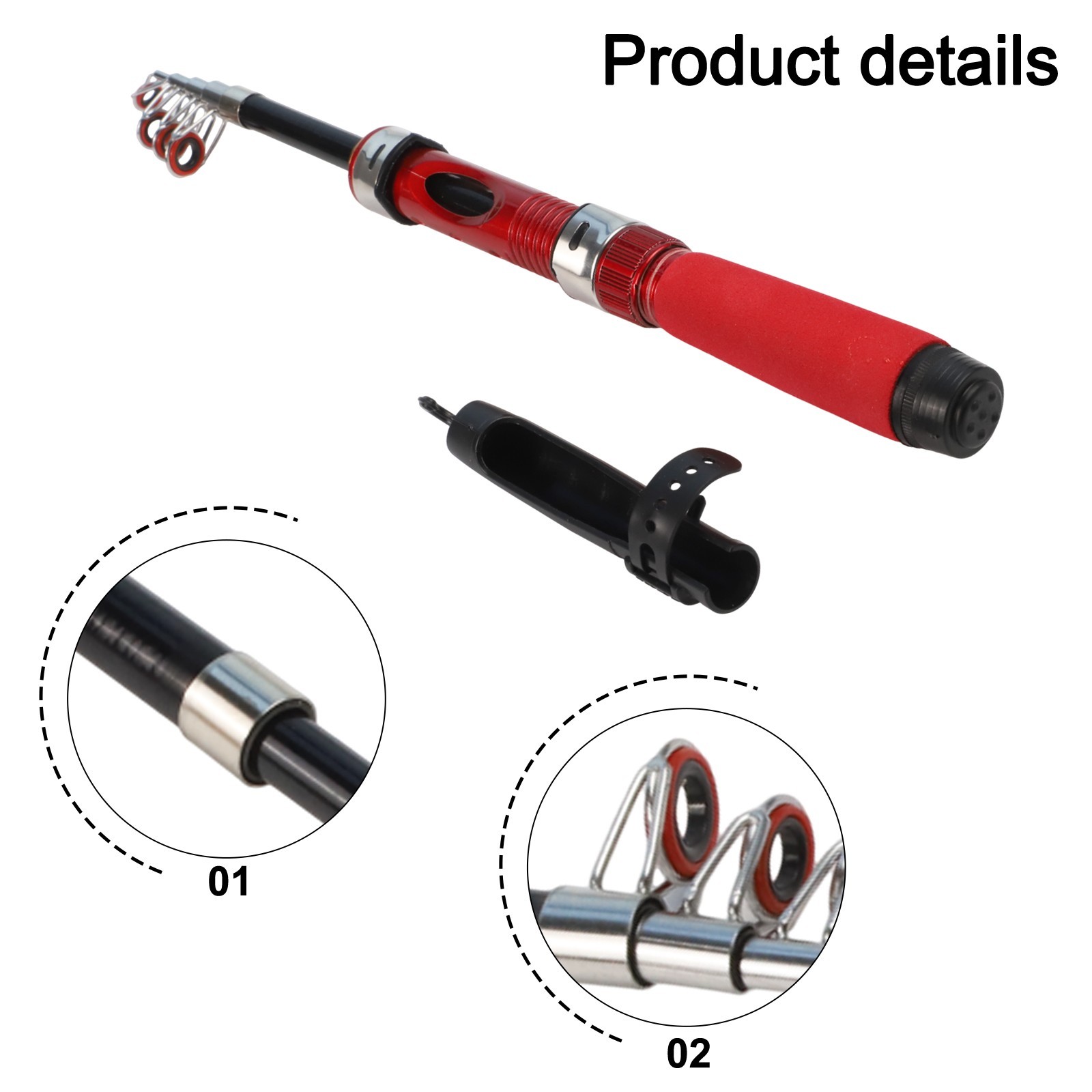 Telescopic Folding Fishing Rod for Compact Storage and Easy Transport