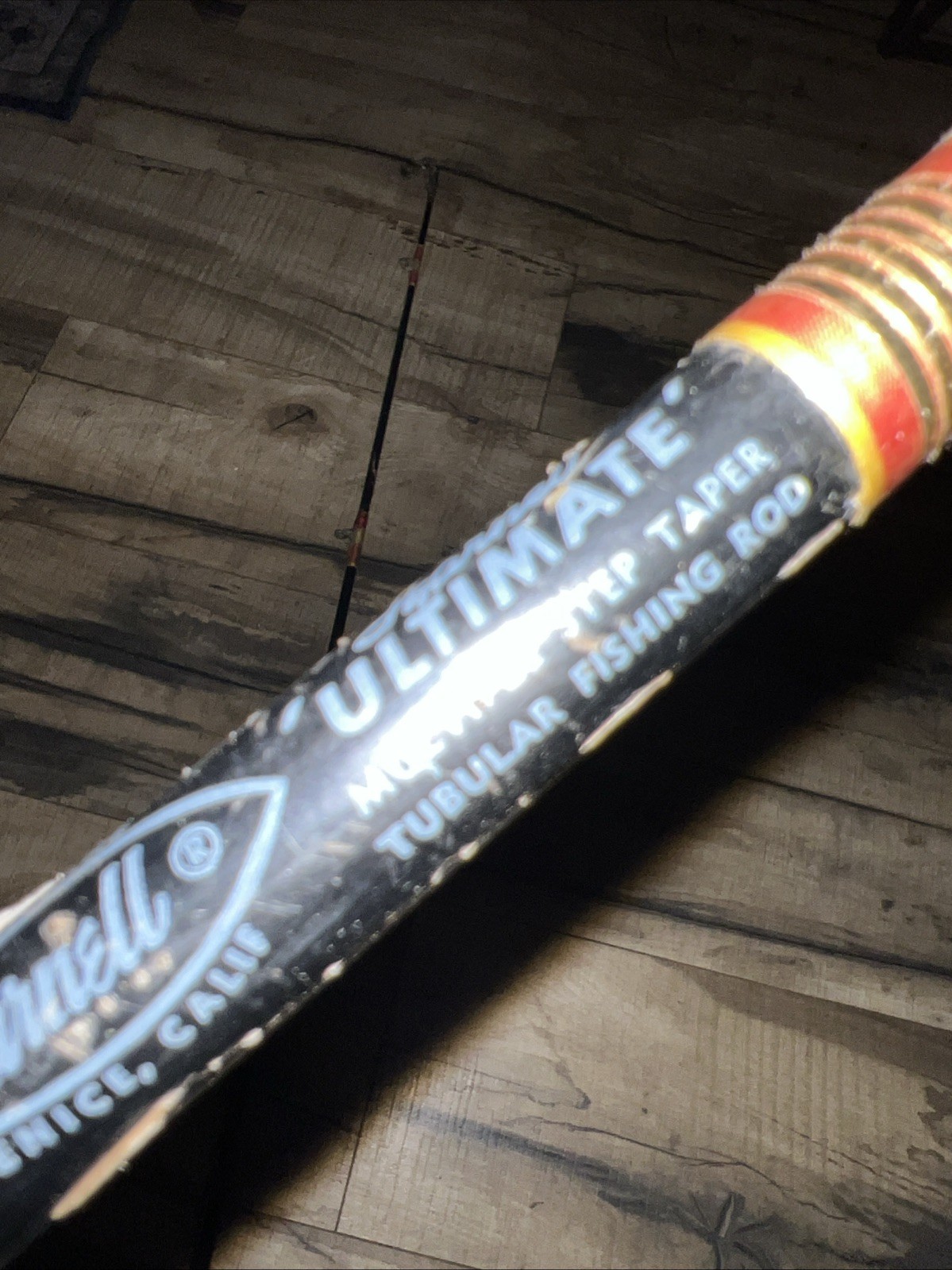 Vintage HARNELL 830 2pc Fishing Rod With Cork Handle 7’6” USA 20lb Line