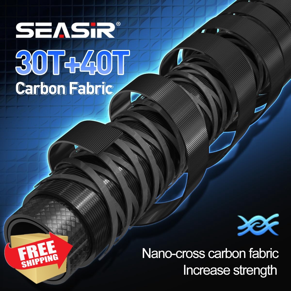 SEASIR Riveria Ultralight Fishing Rod, BFS Spinning Baitcasting Rod, 40T Carb…