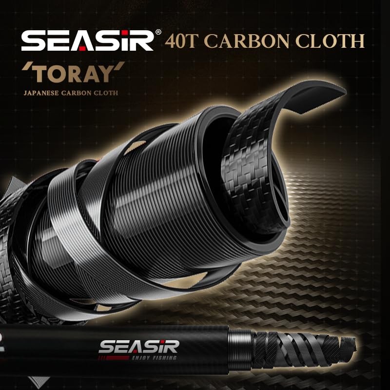 SEASIR Stream Fishing Rod, Ultralight Spinning Rod Travel Bait Casting Rod, 2