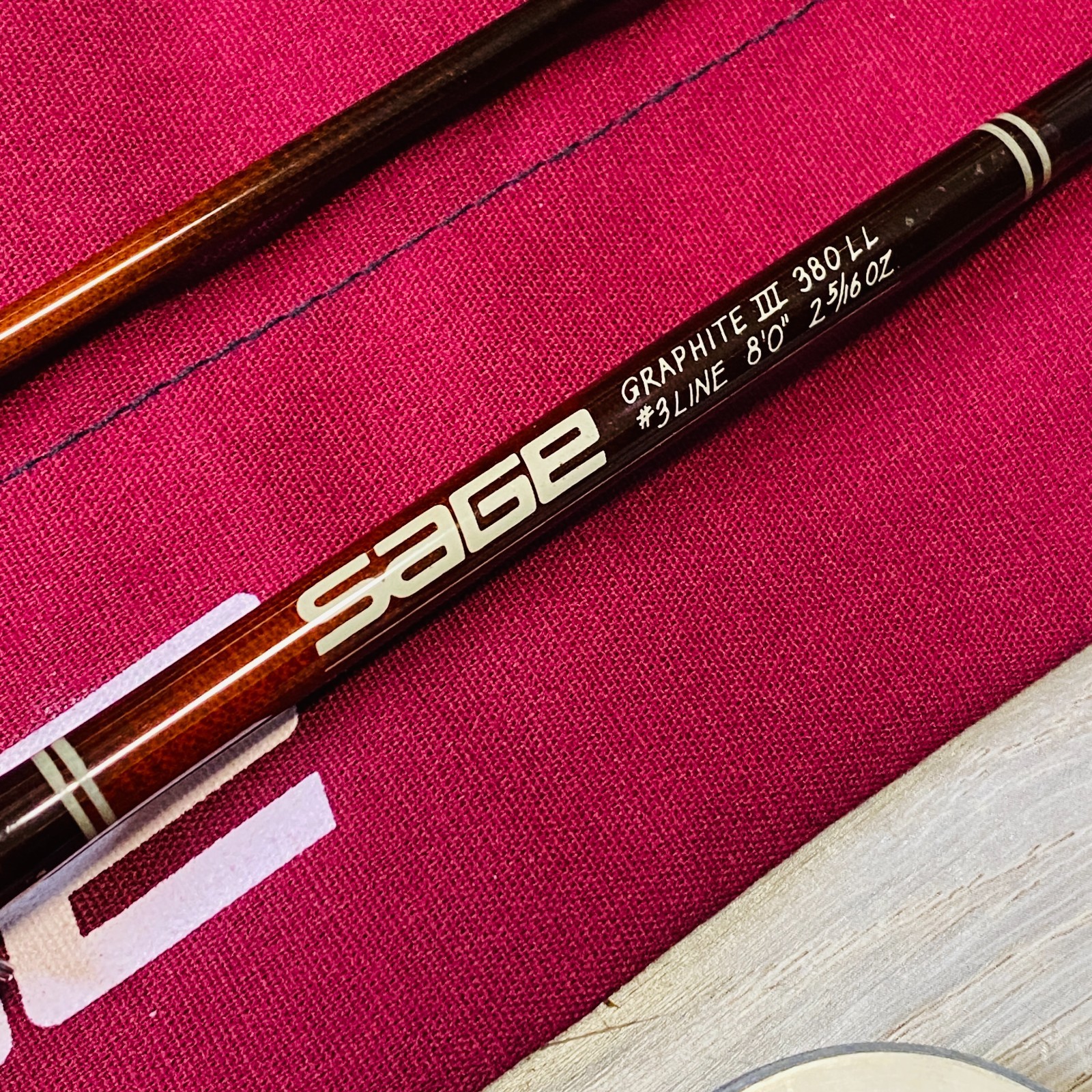 Sage Graphite III GFL 380 LL NIPPON 3wt 8’0″ Fly fishing rod w/Sock Tube