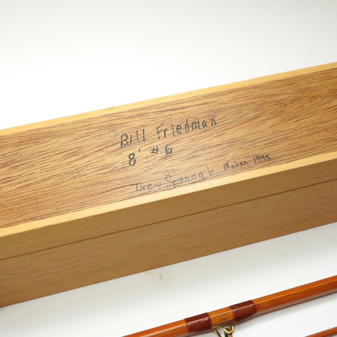 Custom-Built Bamboo Fly Fishing Rod. 8’ 6wt. W/ Wood Case. Drew Spanogle Maker?