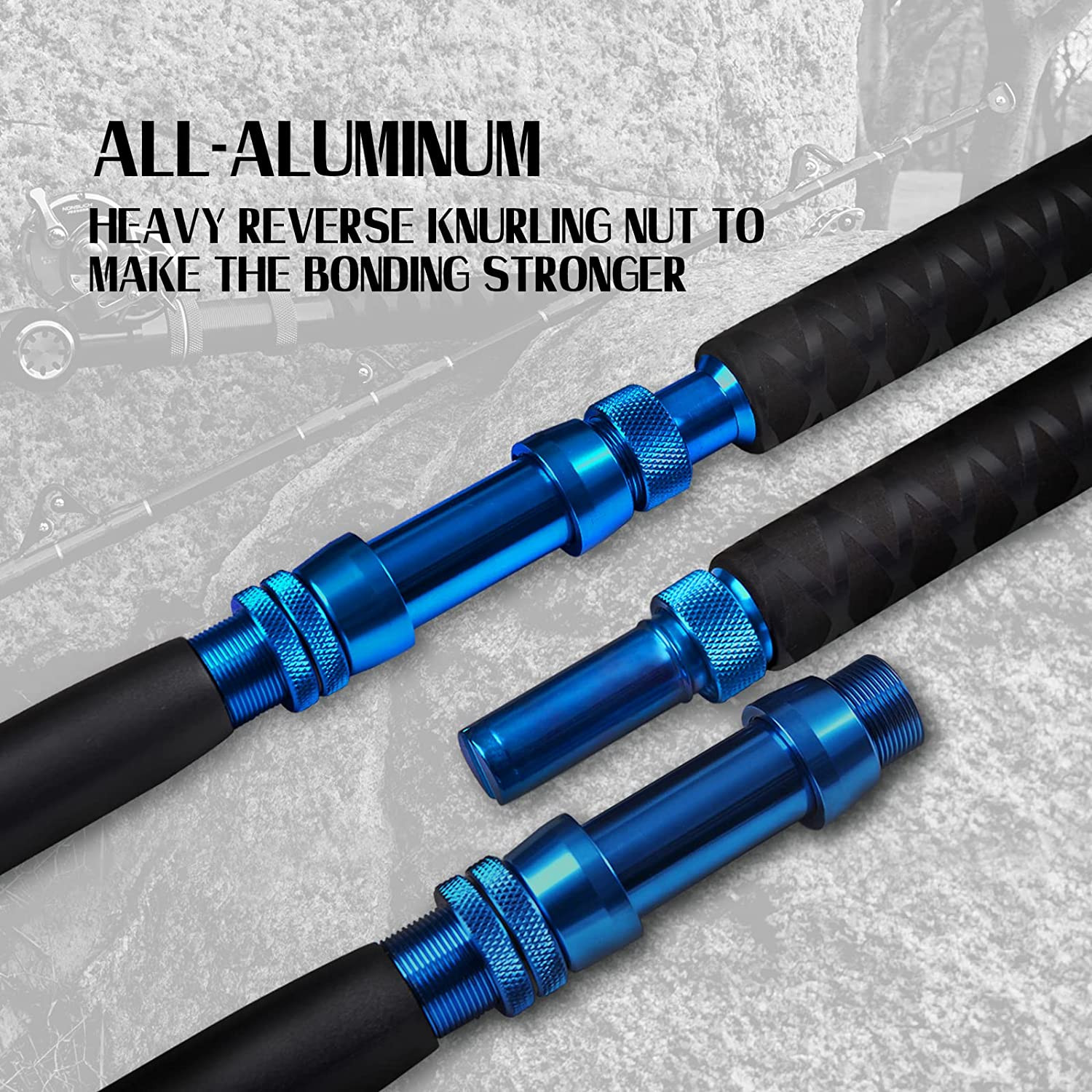 2-Piece Saltwater Offshore Heavy Bent/Straight Butt Trolling Rod Roller Rod Conv