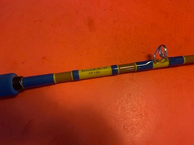 CUSTOM BUILT FENWICK LBE 789 6 FOOT 6 INCH 20 TO 50# CONVENTIONAL FISHING ROD