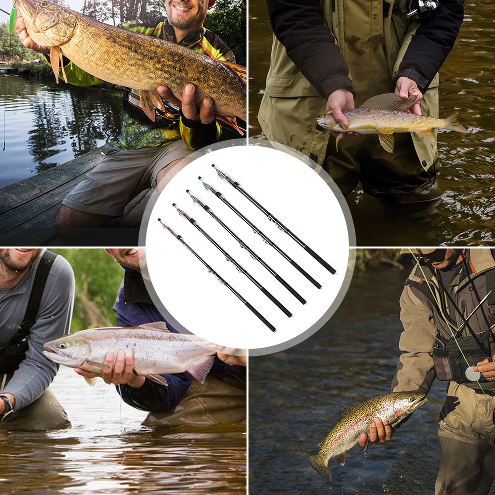 2.7m/3.6m/4.5m/5.4m/6. Telescopic Fishing Rod Carbon Fiber Fishing Rod IQAQ
