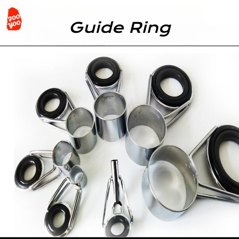 1set High Carbon 7 Packs Sea Rod Accessories Carbon Steel Section Guide Ring Acc
