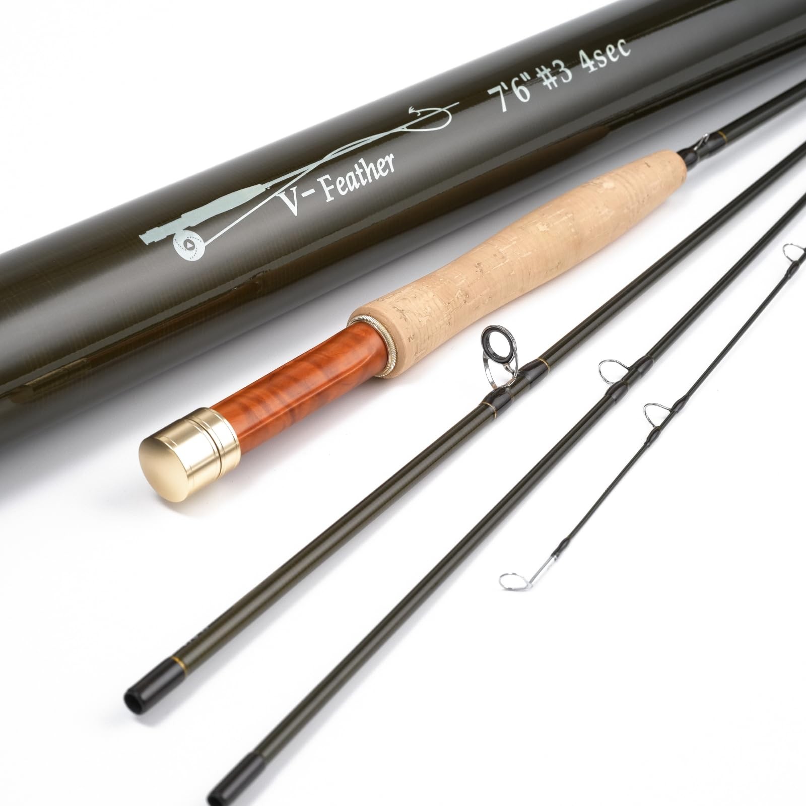 Maxcatch V-Feather Fly Rod 4pc Trout Fishing IM10 Graphite 1wt 6ft 3pc