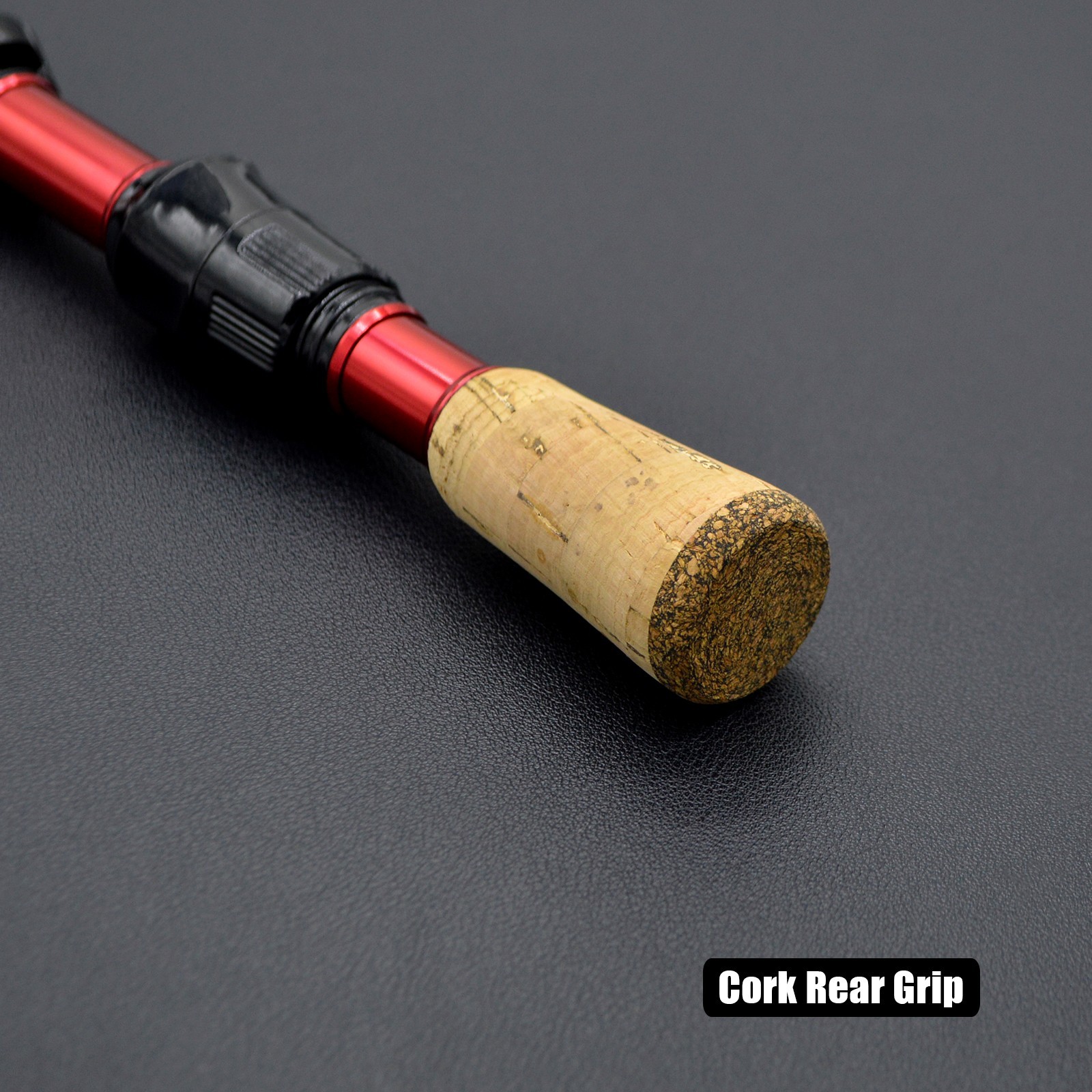 CAMEKOON Iceman 2-Pieces Ice Fishing Rod w/ Fiberglass Blank Ceramic Guide Rings