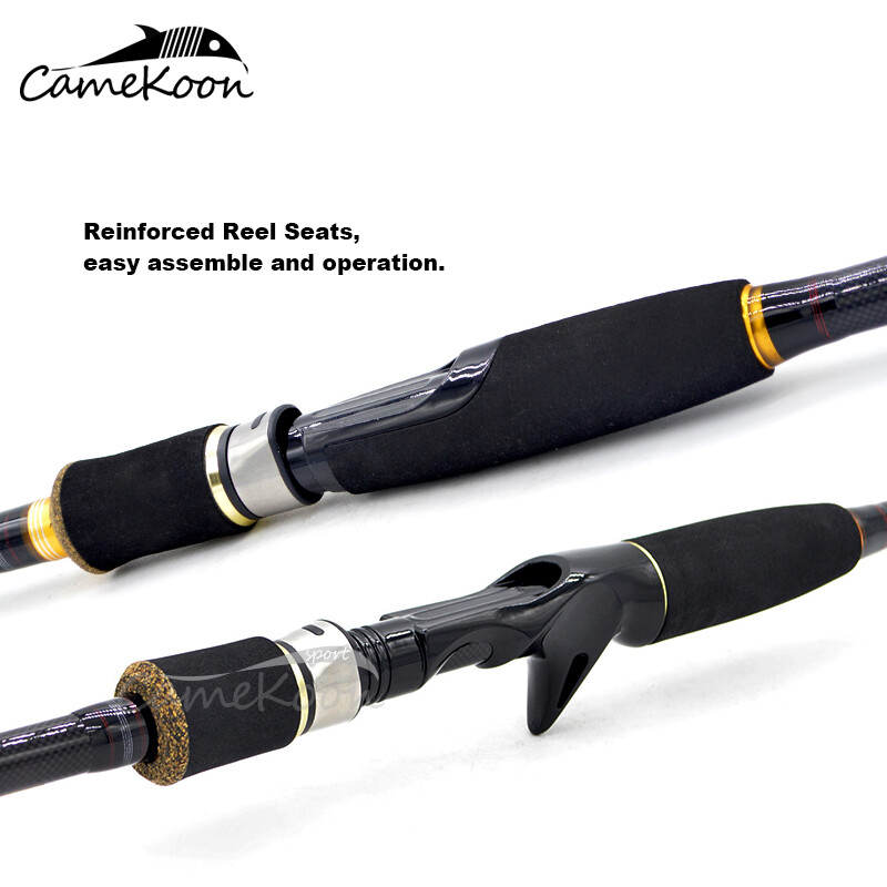 CAMEKOON Spinning Fishing Rod 6’8/7’8/8’8/9’6 Lure Weight 10-25oz 4PCS Lure Pole