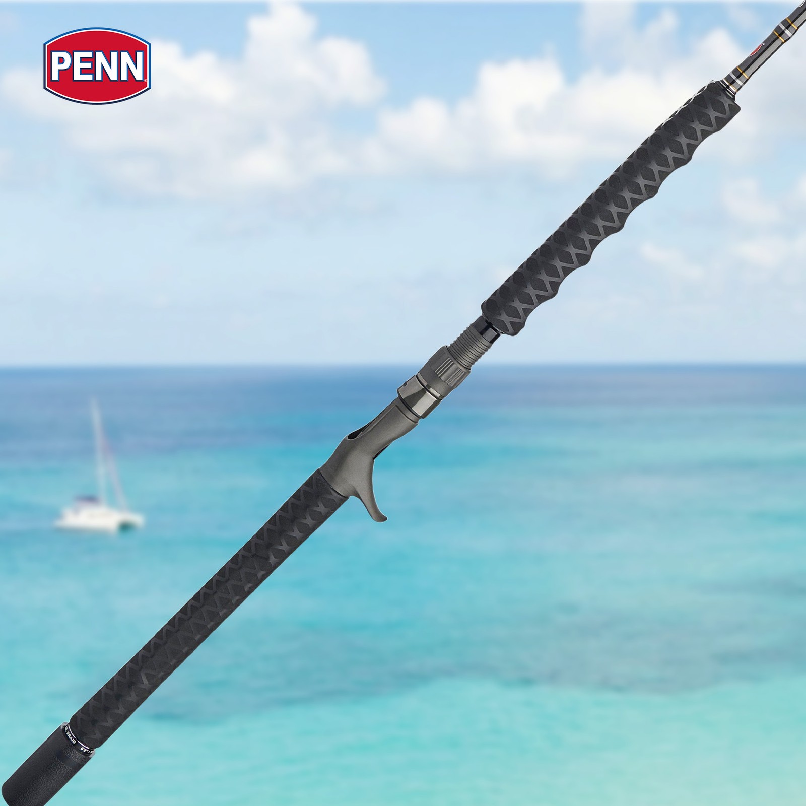 PENN Carnage III Conventional Jigging Rod, 6’2″ Pole, Heavy Power (Open Box)