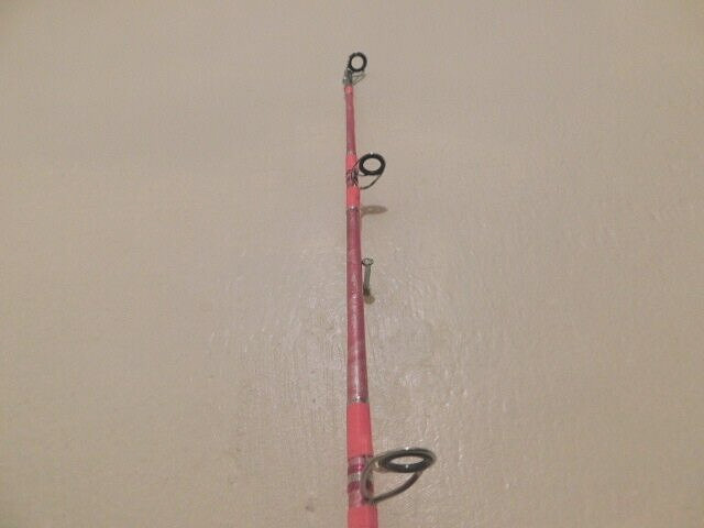 CUSTOM SPINNING ROD 7 FT 20-40 LB PINK PEARL MARBLE NEW