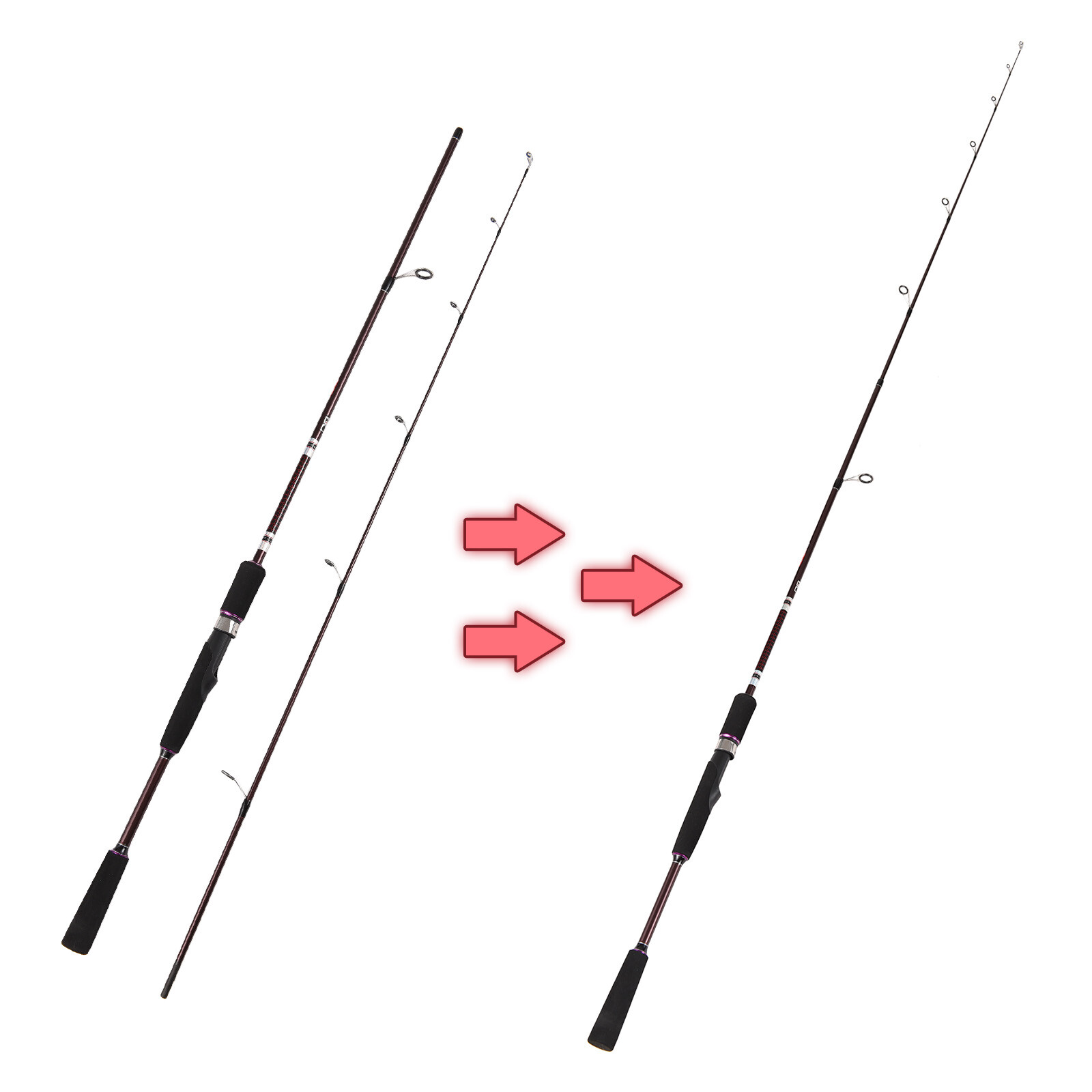 Carbon Fishing Rod 1.8m Solid Casting Fishing Rod with Comfort EVA Z8Y2