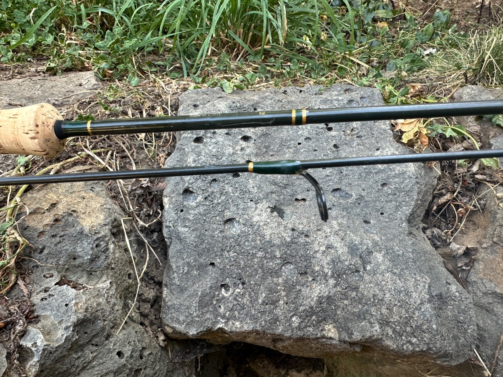 LL Bean Double L Spinning Fishing Rod 2 Piece IM6 Graphite 6′ Model LLS601-2