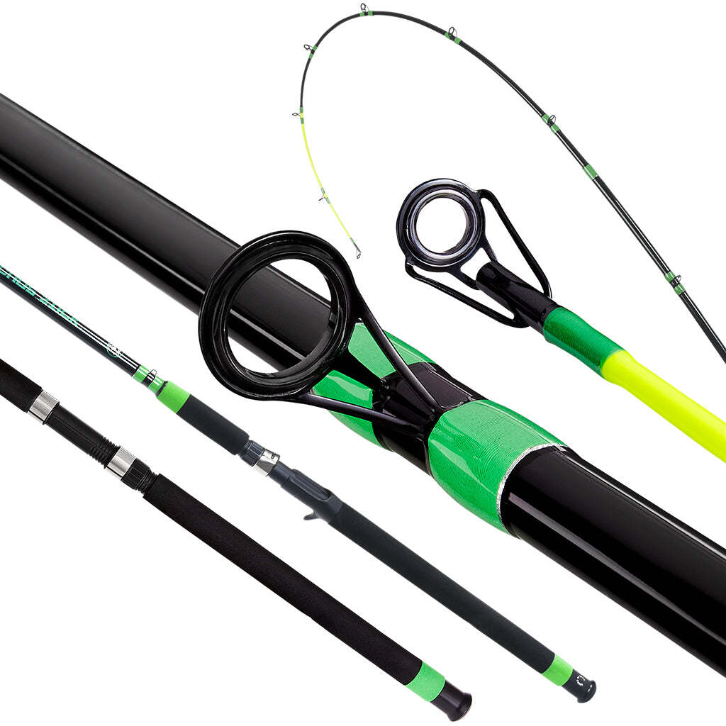 Trophy Catfishing Rod: Casting, Spinning. 7 ft, 6in, Medium-Heavy, EVA Foam 2pcs