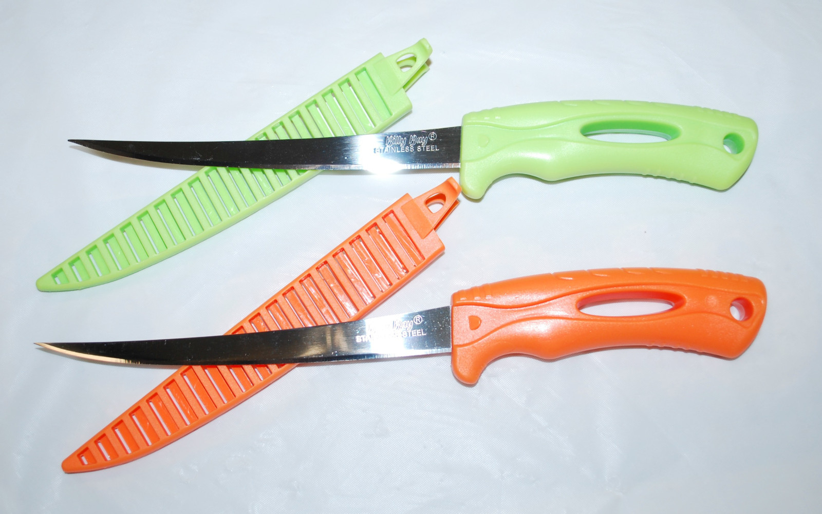 2 BETTS 6” HI-VIS STAINLESS STEEL FILLET KNIVES (1 EA COLOR) SEE CRAPPIE POLE