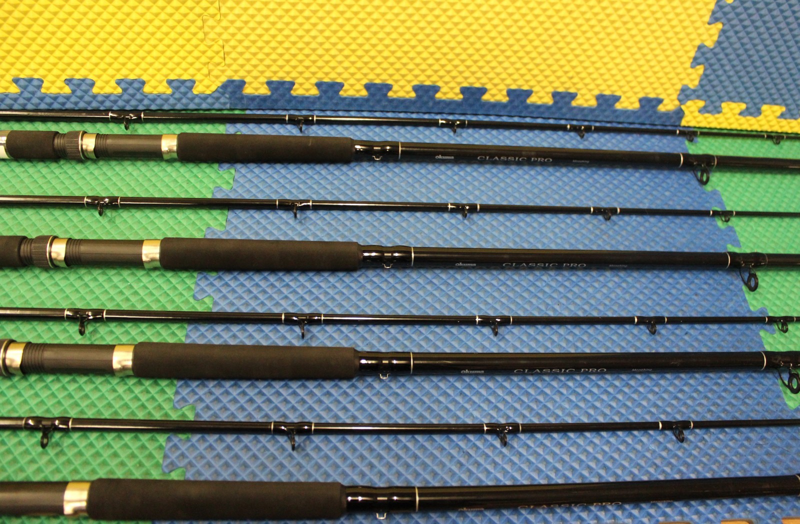 Okuma Black Classic Pro 10′ 0″ Trolling Rod Mooching 2-Piece CPM-10M 4-Pack!