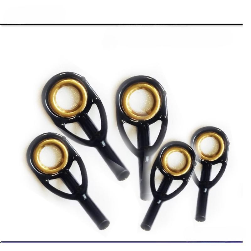 1set High Carbon 7 Packs Sea Rod Accessories Carbon Steel Section Guide Ring Acc