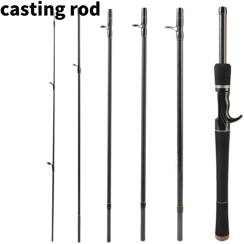 Carbon Fiber Fishing Rod Ultralight 2.1M/2.4M Spinning Casting Pole Travel Rods